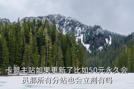 卡盟主站如果更新了比如50元永久會員那所有分站也會立刻有嗎