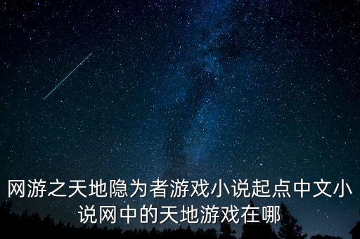 科技之我的時代起點，網(wǎng)游之天地隱為者游戲小說起點中文小說網(wǎng)中的天地游戲在哪