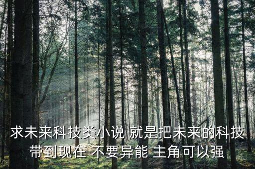 求未來科技類小說 就是把未來的科技帶到現(xiàn)在 不要異能 主角可以強(qiáng)