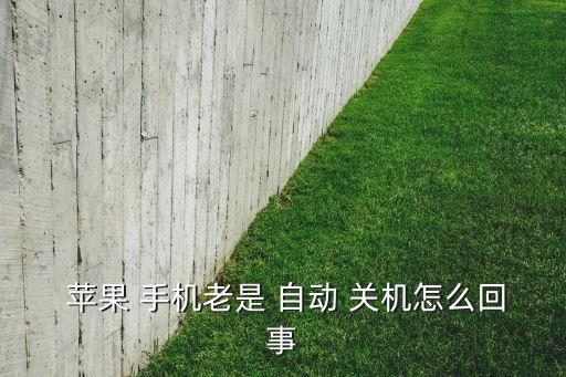 蘋果手機老愛自動關機,蘋果手機突發(fā)自動關機怎么處理?