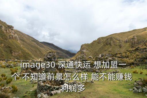 image30 深通快運 想加盟一個 不知道前景怎么樣 能不能賺錢 利潤多