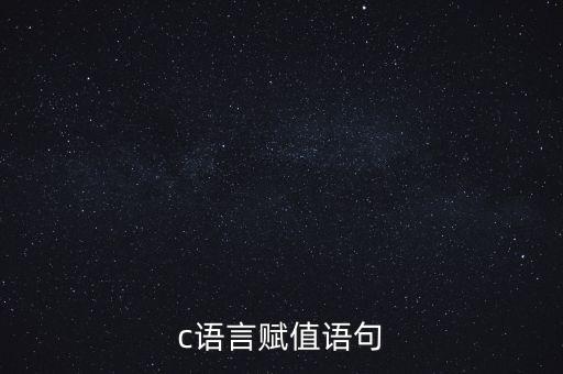 c語言賦值語句
