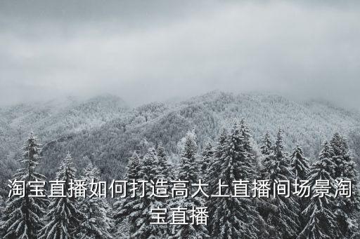 淘寶直播如何打造高大上直播間場(chǎng)景淘寶直播
