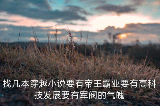 找?guī)妆敬┰叫≌f要有帝王霸業(yè)要有高科技發(fā)展要有軍閥的氣魄