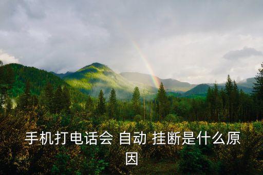  手機(jī)打電話(huà)會(huì) 自動(dòng) 掛斷是什么原因