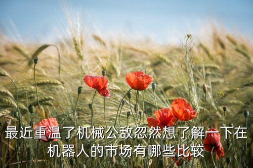 最近重溫了機(jī)械公敵忽然想了解一下在機(jī)器人的市場(chǎng)有哪些比較