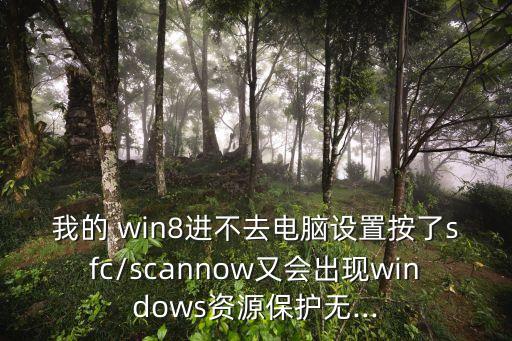 我的 win8進(jìn)不去電腦設(shè)置按了sfc/scannow又會(huì)出現(xiàn)windows資源保護(hù)無...