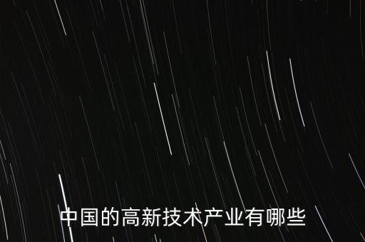 中國的高新技術產業(yè)有哪些