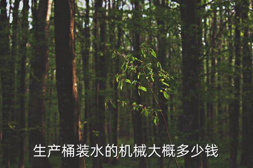 生產(chǎn)桶裝水的機(jī)械大概多少錢