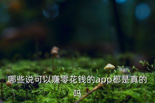 哪些說可以賺零花錢的app都是真的嗎
