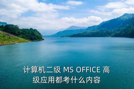 計(jì)算機(jī)二級 MS OFFICE 高級應(yīng)用都考什么內(nèi)容