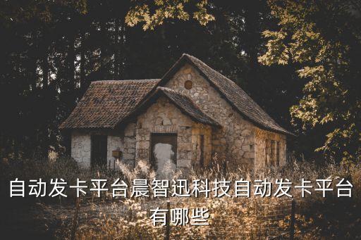 自動(dòng)發(fā)卡平臺(tái)晨智迅科技自動(dòng)發(fā)卡平臺(tái)有哪些