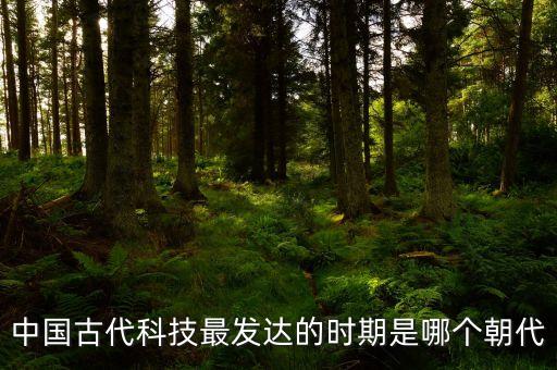 中國(guó)古代科技最發(fā)達(dá)的時(shí)期是哪個(gè)朝代