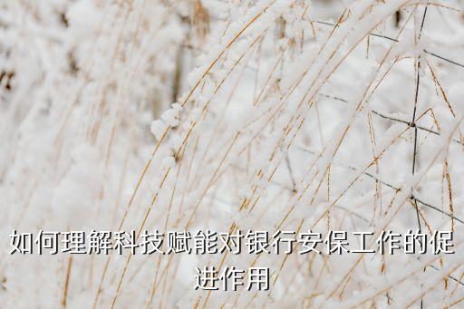 如何理解科技賦能對(duì)銀行安保工作的促進(jìn)作用