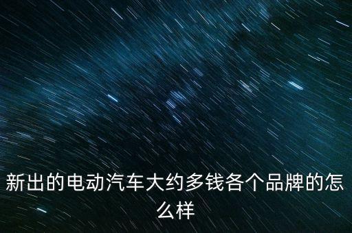 新出的電動(dòng)汽車大約多錢(qián)各個(gè)品牌的怎么樣