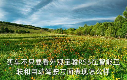 智能車輛和自動(dòng)駕駛，買車不只要看外觀寶駿RS5在智能互聯(lián)和自動(dòng)駕駛方面表現(xiàn)怎么樣