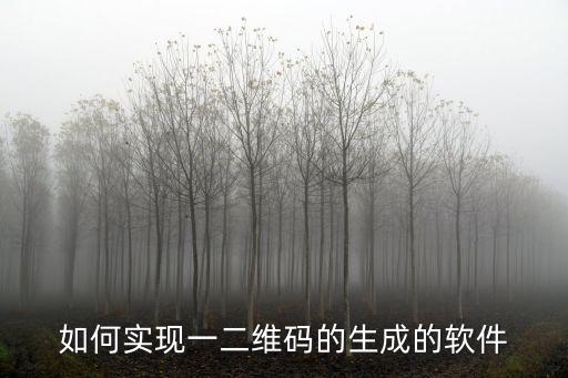 如何實現(xiàn)一二維碼的生成的軟件