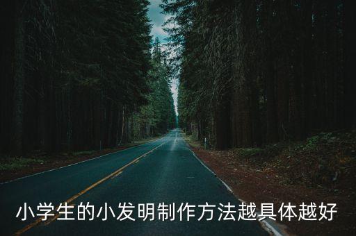 小學(xué)生的小發(fā)明制作方法越具體越好