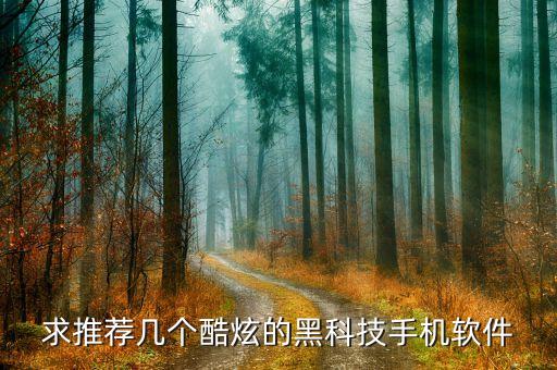 求推薦幾個酷炫的黑科技手機軟件