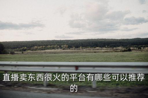 直播賣東西很火的平臺有哪些可以推薦的
