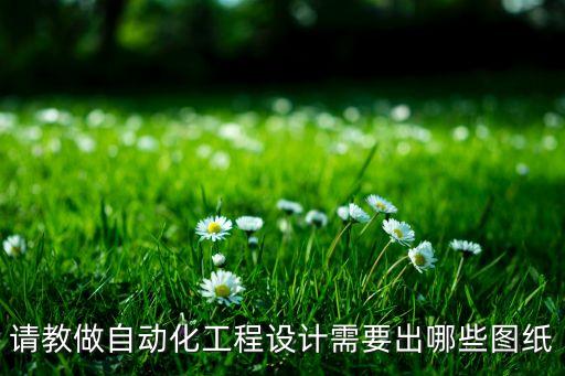 請教做自動化工程設(shè)計需要出哪些圖紙