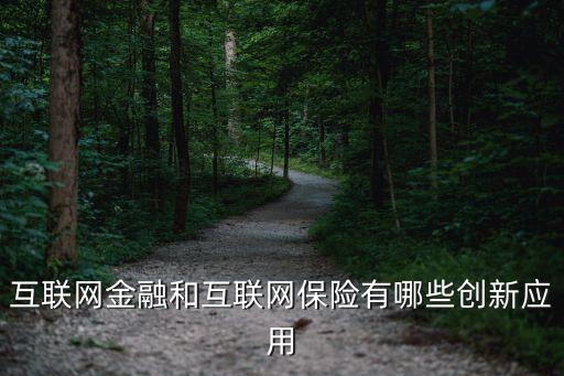 互聯(lián)網(wǎng)金融和互聯(lián)網(wǎng)保險(xiǎn)有哪些創(chuàng)新應(yīng)用
