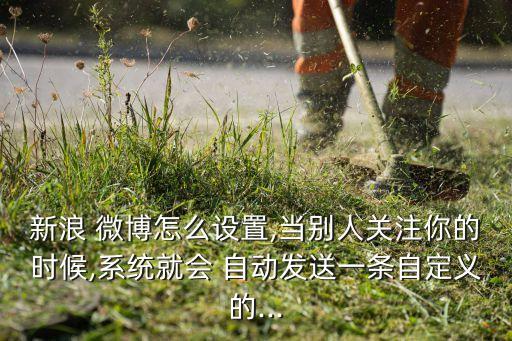 新浪 微博怎么設(shè)置,當(dāng)別人關(guān)注你的時候,系統(tǒng)就會 自動發(fā)送一條自定義的...