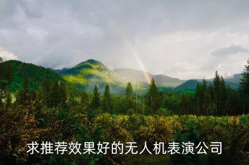 求推薦效果好的無人機表演公司