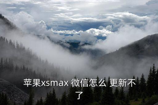  蘋果xsmax 微信怎么 更新不了