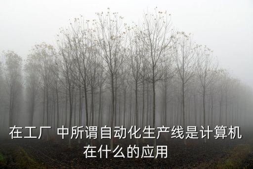 在工廠 中所謂自動化生產(chǎn)線是計算機(jī)在什么的應(yīng)用