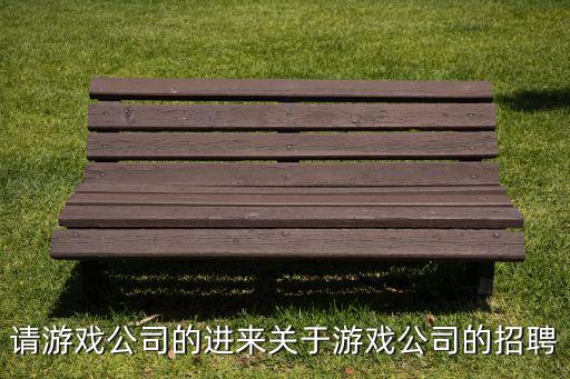 請游戲公司的進(jìn)來關(guān)于游戲公司的招聘