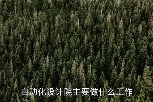 自動(dòng)化設(shè)計(jì)院主要做什么工作