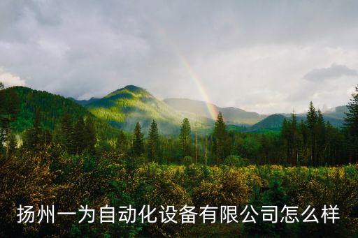 揚(yáng)州一為自動(dòng)化設(shè)備有限公司怎么樣