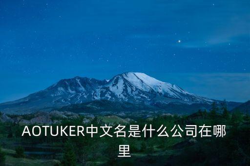 德國工業(yè)自動化公司，AOTUKER中文名是什么公司在哪里