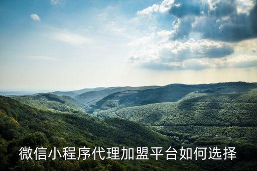 微信小程序卡盟平臺，微信小程序平臺加盟有哪些