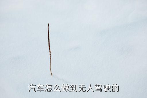 無人自動駕駛汽車，汽車怎么做到無人駕駛的