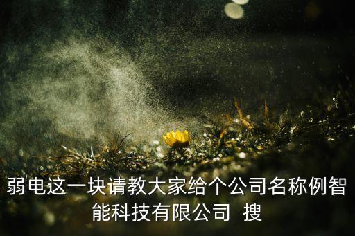 智能設(shè)備公司起名大全，智能公司取名