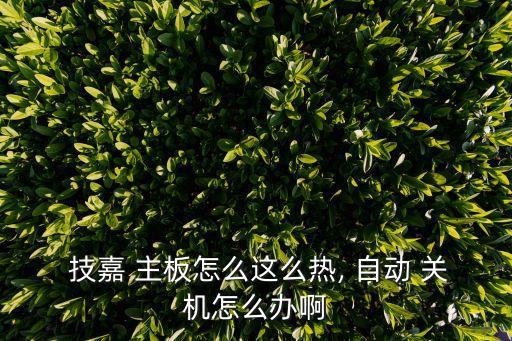 技嘉英特爾主板自動關(guān)機(jī),系統(tǒng)故障自動重啟開始解決