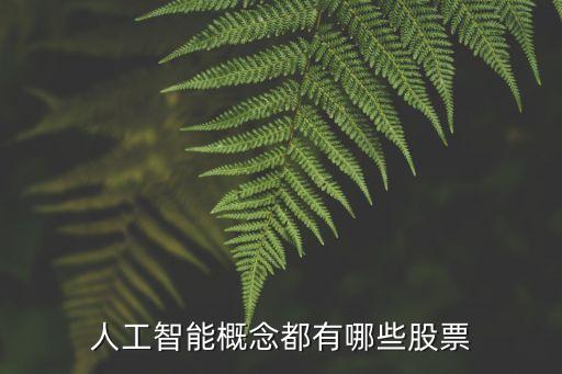 人工智能概念都有哪些股票