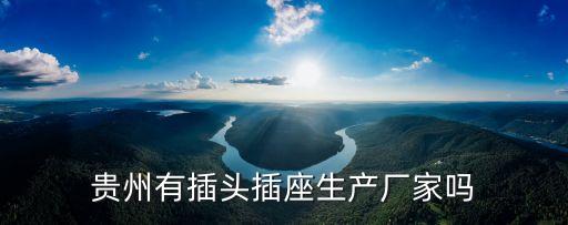 貴州有插頭插座生產(chǎn)廠家嗎