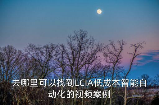 去哪里可以找到LCIA低成本智能自動(dòng)化的視頻案例