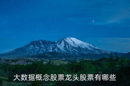 大數(shù)據(jù)概念股票龍頭股票有哪些