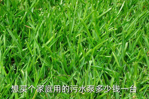 想買個(gè)家庭用的污水泵多少錢(qián)一臺(tái)