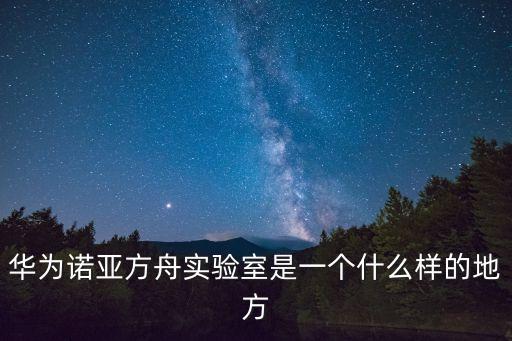 華為諾亞方舟實(shí)驗(yàn)室是一個(gè)什么樣的地方
