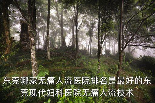 東莞哪家無痛人流醫(yī)院排名是最好的東莞現(xiàn)代婦科醫(yī)院無痛人流技術(shù)