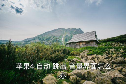  蘋果4 自動 跳出 音量界面怎么辦