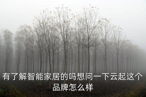 有了解智能家居的嗎想問一下云起這個品牌怎么樣