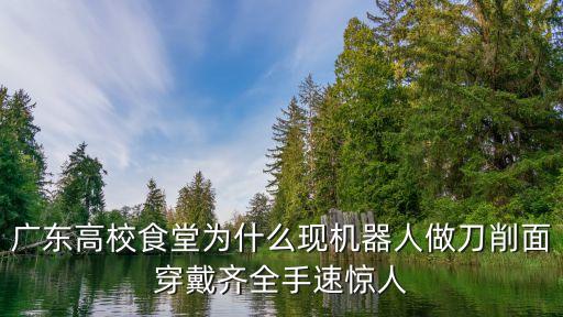 廣東高校食堂為什么現(xiàn)機器人做刀削面穿戴齊全手速驚人