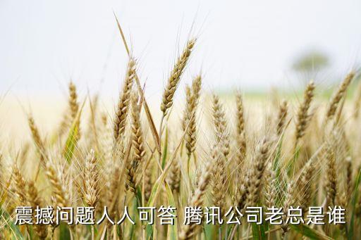 震撼問題人人可答 騰訊公司老總是誰