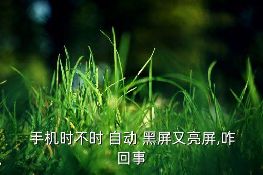  手機時不時 自動 黑屏又亮屏,咋回事